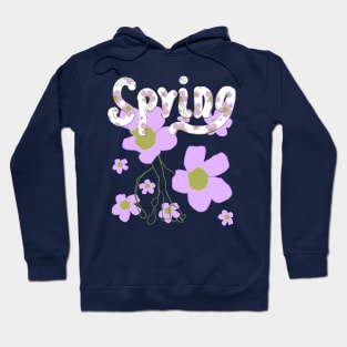 Naif Mauve Spring Flowers Hoodie